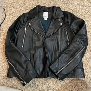 Real Leather Moto Jacket